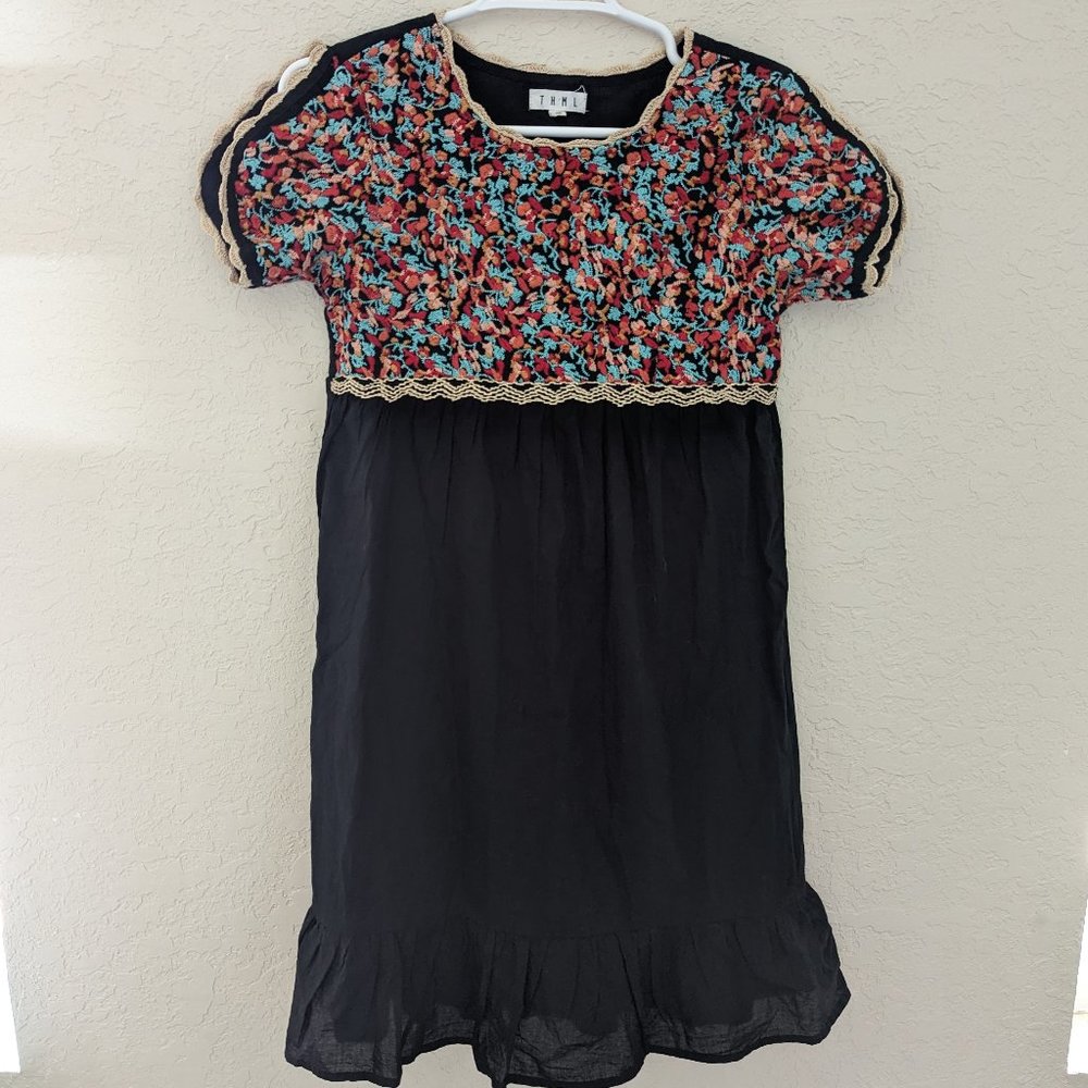THML Anthropologie Embroidered Dress Size XS